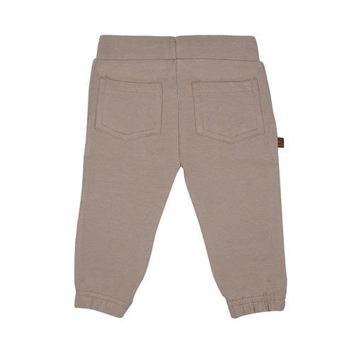 Bequeme Hose mit Taschen und Zugbund in taupe