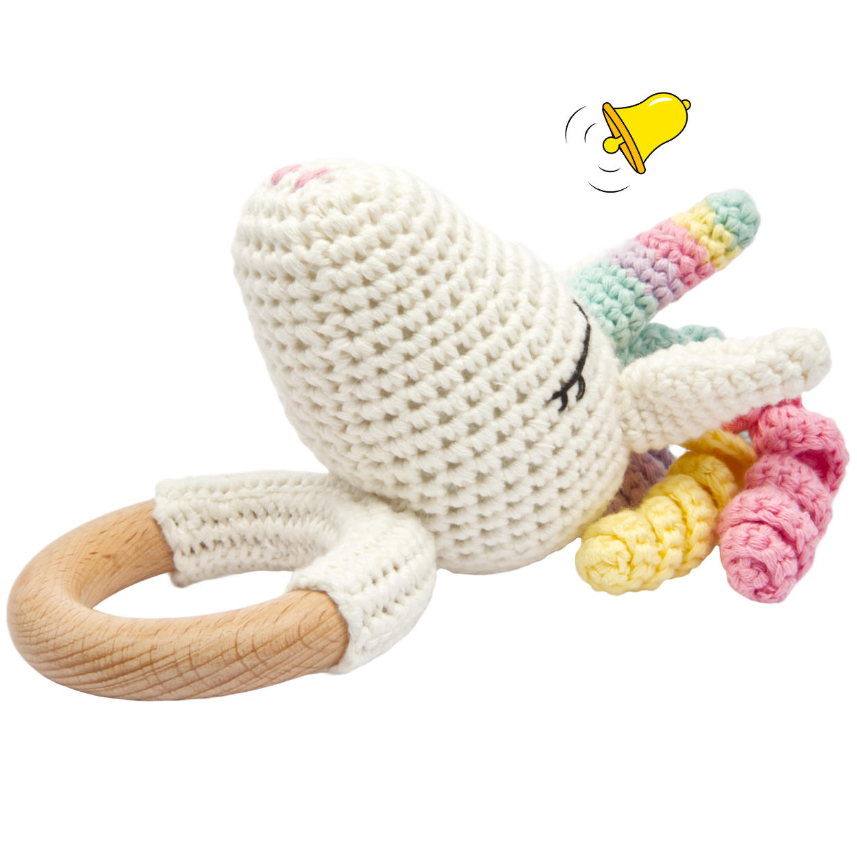 Schönes Geschenkset zur Geburt für alle Einhorn-Fans mit Stofftier, Rassel und Beißring