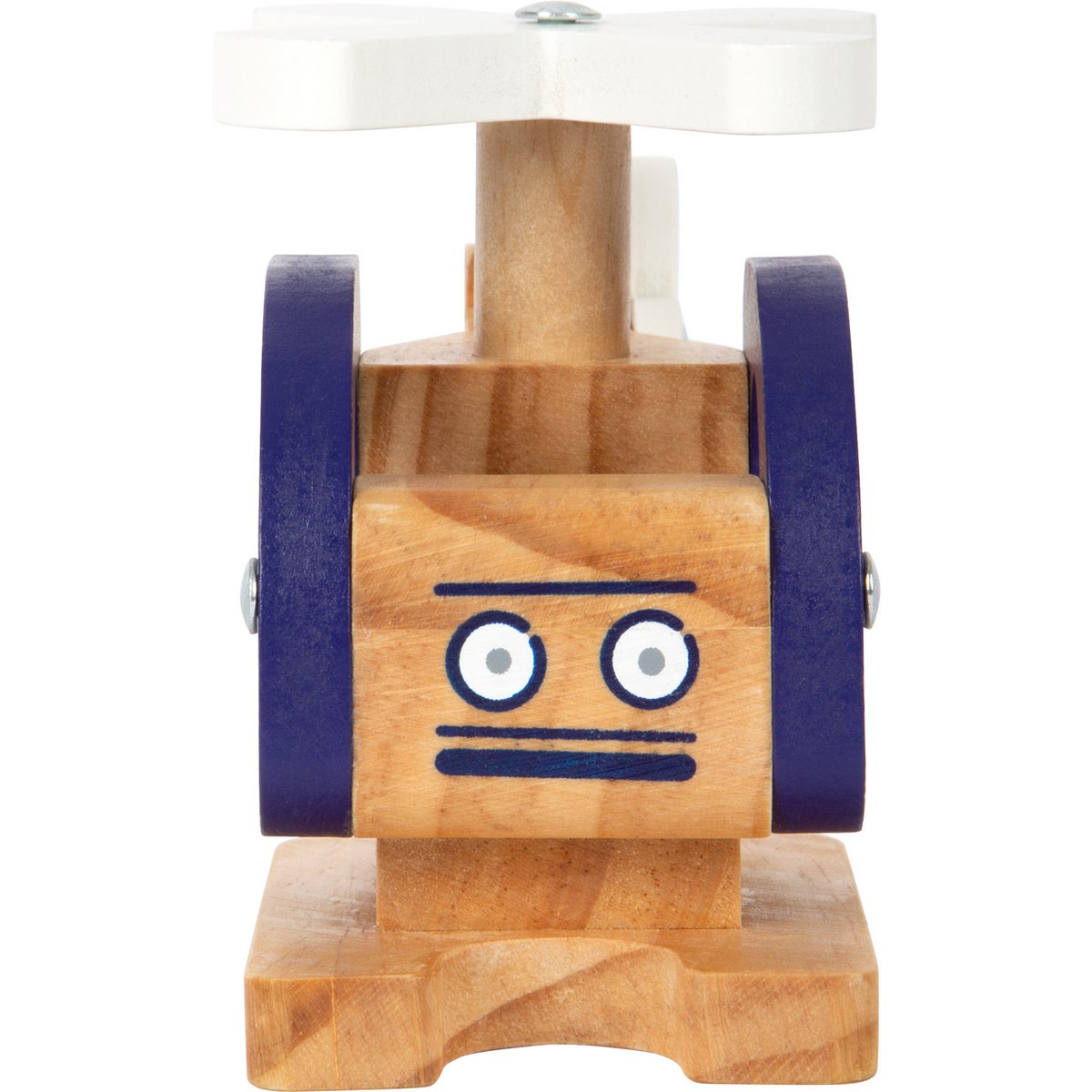 Toller Hubschrauber aus 100% FSC Holz mit beweglichen Rotorblättern und Gesicht