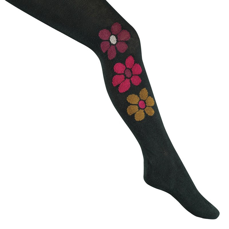 Schöne Strumpfhose von Jubel mit Blumenmuster in Anthrazit