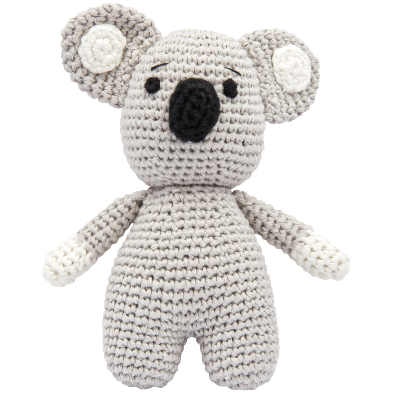Niedlicher grauer Koala, von Hand gehäkelt, zum Knuddeln und Liebhaben