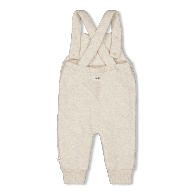 Schöne warme Latzhose von Feetje in natur melange aus Bio-Baumwolle