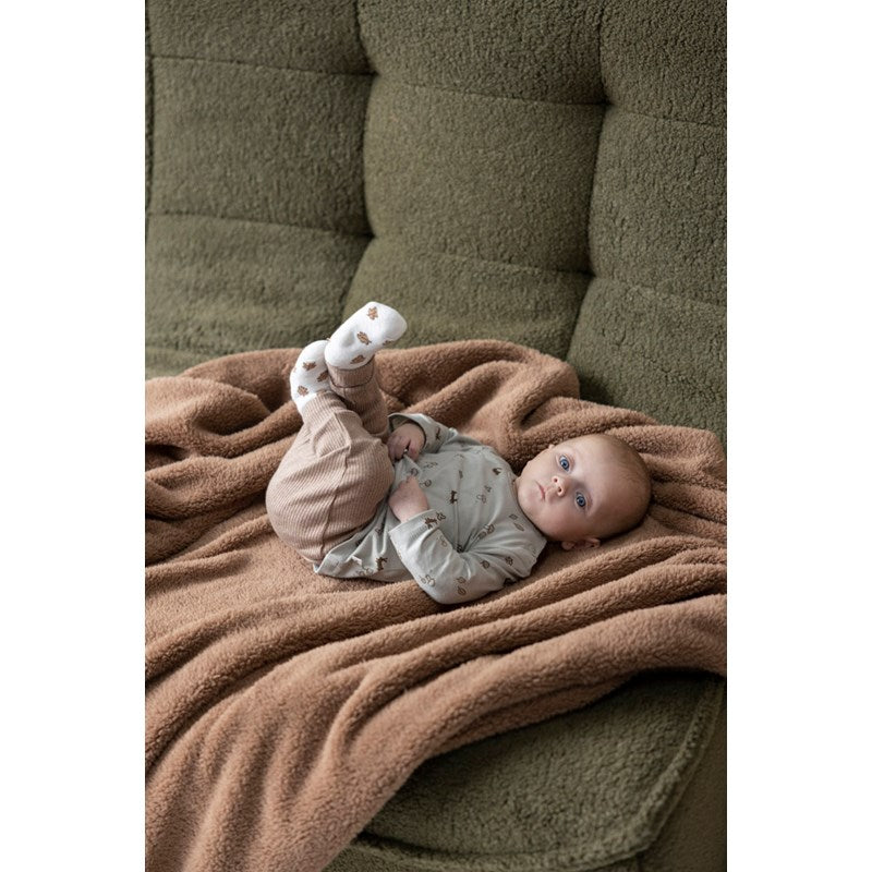 Schönes Longsleeve in mint mit Allover-Print mit Naturmotiven, Bio-Baumwolle