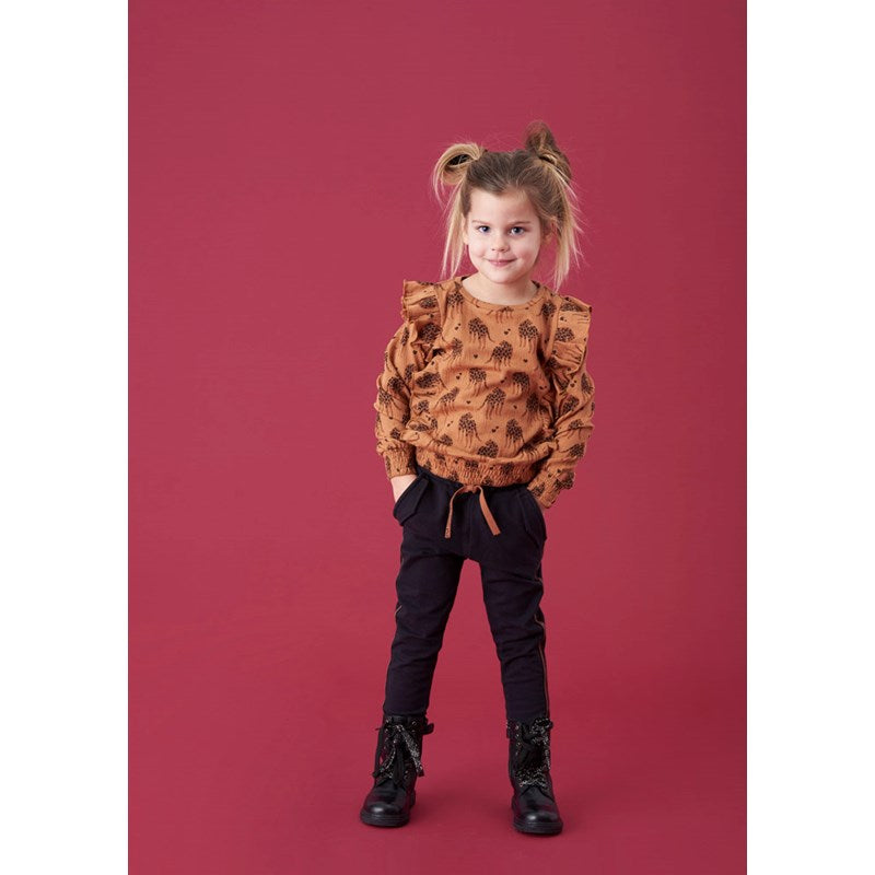 Tolles Longsleeve mit Rüschen und Panther