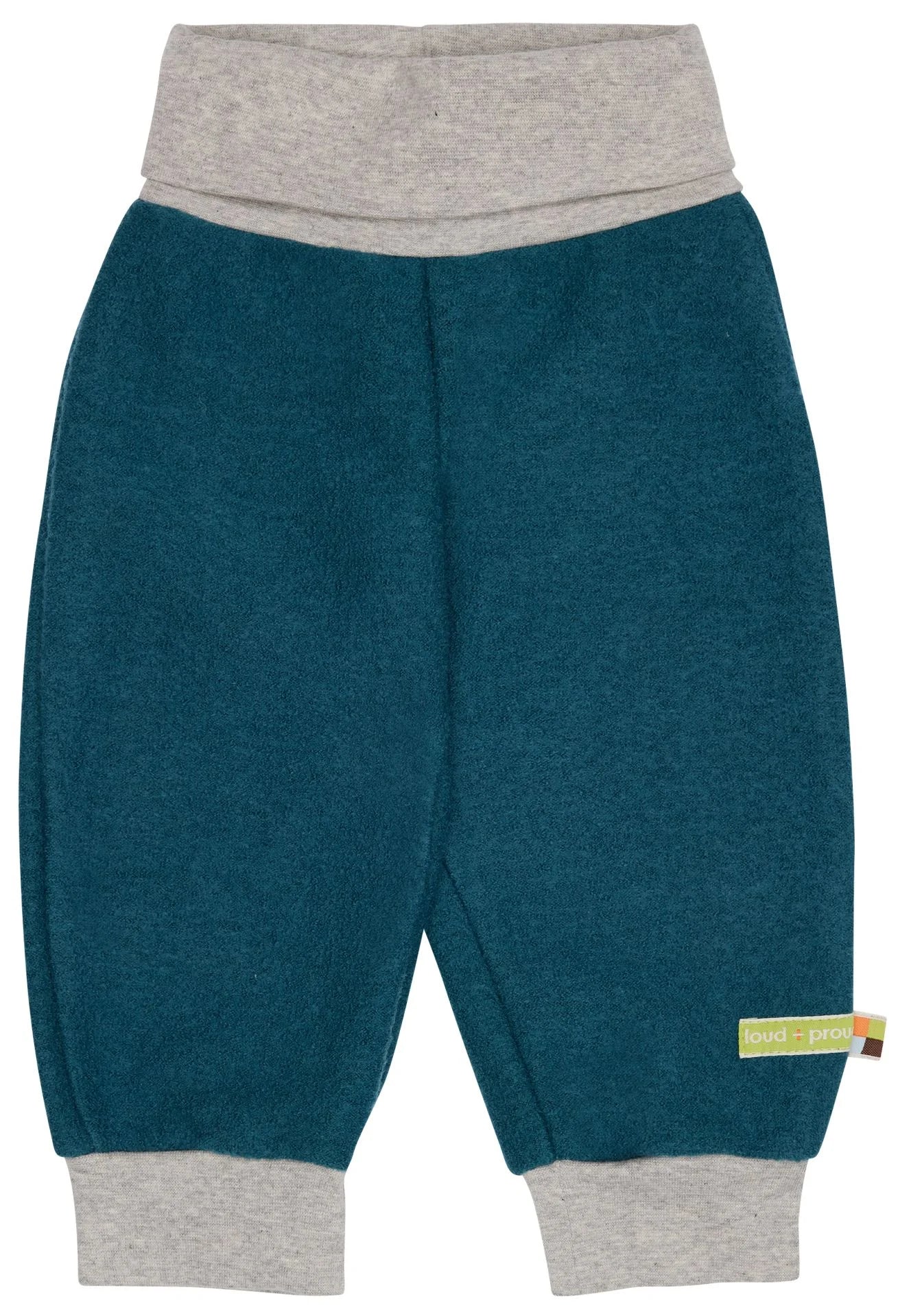 Wollwalk Hose von Loud+Proud in petrol