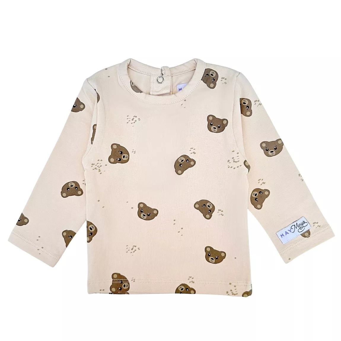Schönes Teddyshirt aus Baumwolle in beige