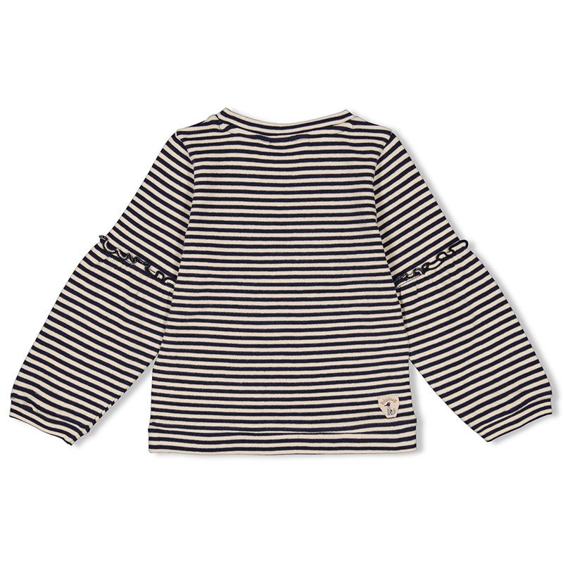 Schönes Ringel-Shirt aus Bio-Baumwolle mit süßem Schnitt und Rundhalsausschnitt