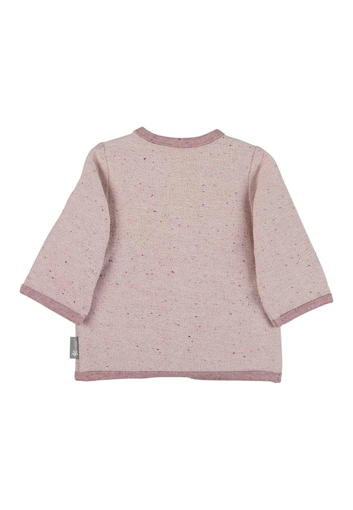 Niedliche Baby Jacke aus Baumwolle mit Lurexgarn in hellem lila