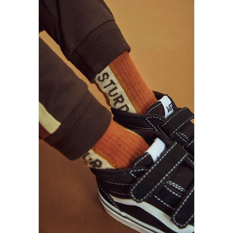 Socken von Sturdy in rot, beige und braun