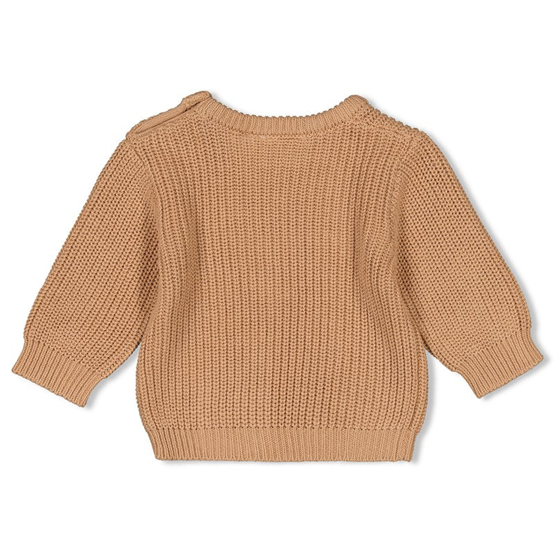 Wunderschöner Strick-Sweater in Haselnuss aus Bio-Baumwolle