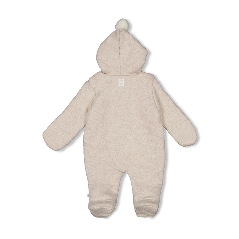 Niedlicher Winteranzug mit Kapuze und Bommel aus Bio-Baumwolle