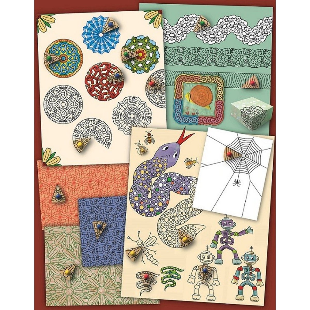 Zauberstempel-Set für kreative selbst gestaltete Bilder und Kunstwerke