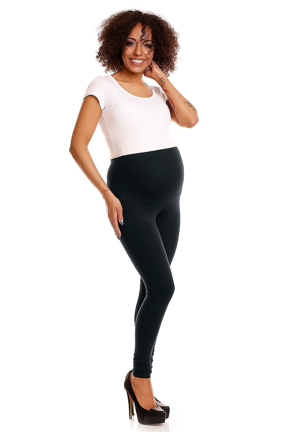 PeeKaBoo - Schwangerschafts-Leggings in schwarz