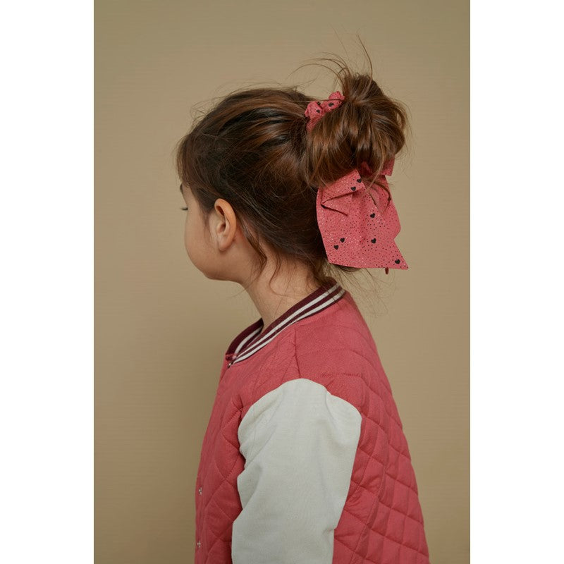 Schicke, gefütterte Blouson-Jacke in rosa mit Druckknöpfen und zwei Taschen