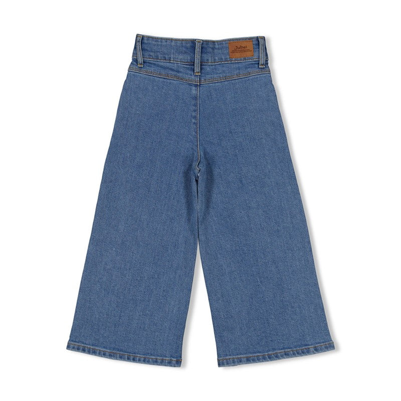 Tolle weit geschnittene Jeans in blau mit verstellbarem Gummibund innen
