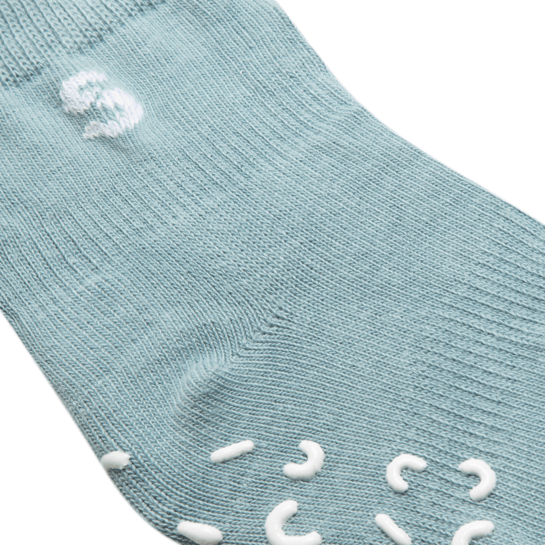 Tolle Socken die nicht rutschen und am Fuß bleiben in ocean blau