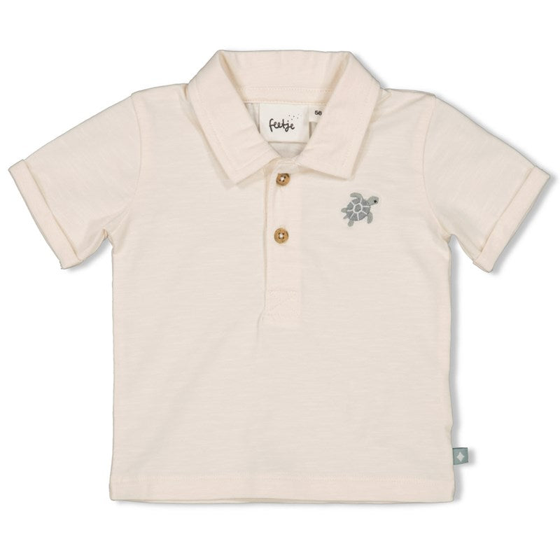 Niedliches Poloshirt in natur für die Kleinsten