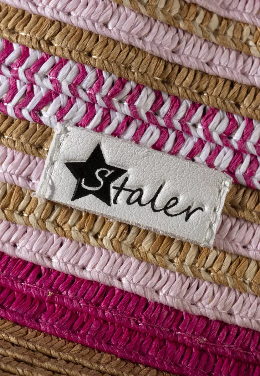 Süßer Sonnenhut für Mädchen mit rosa Streifen und UV Schutz