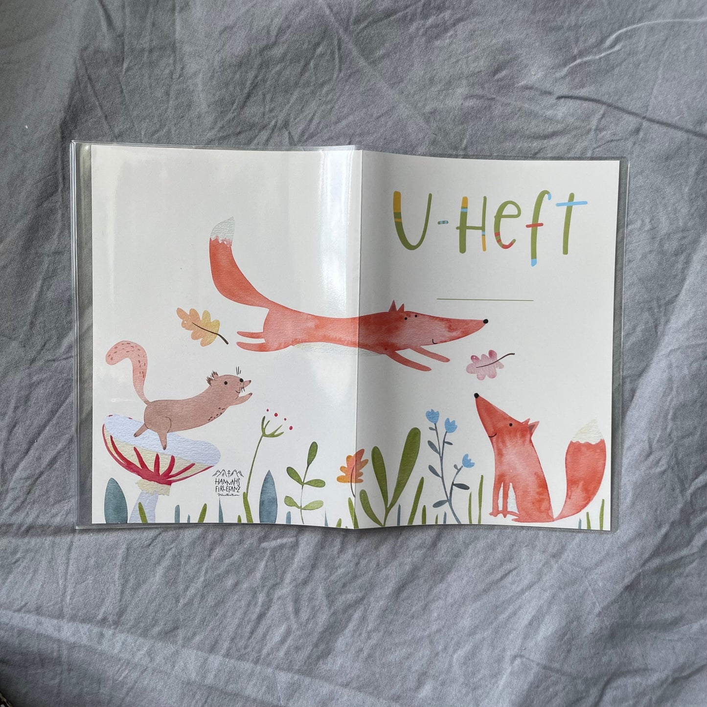 Schöne U-Heft Hülle mit Füchsen, praktisch, schön und eine tolle Erinnerung