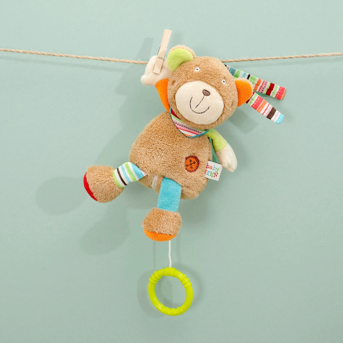 Süße bunte Bären Spieluhr zum Beruhigen, Spielen und Kuscheln