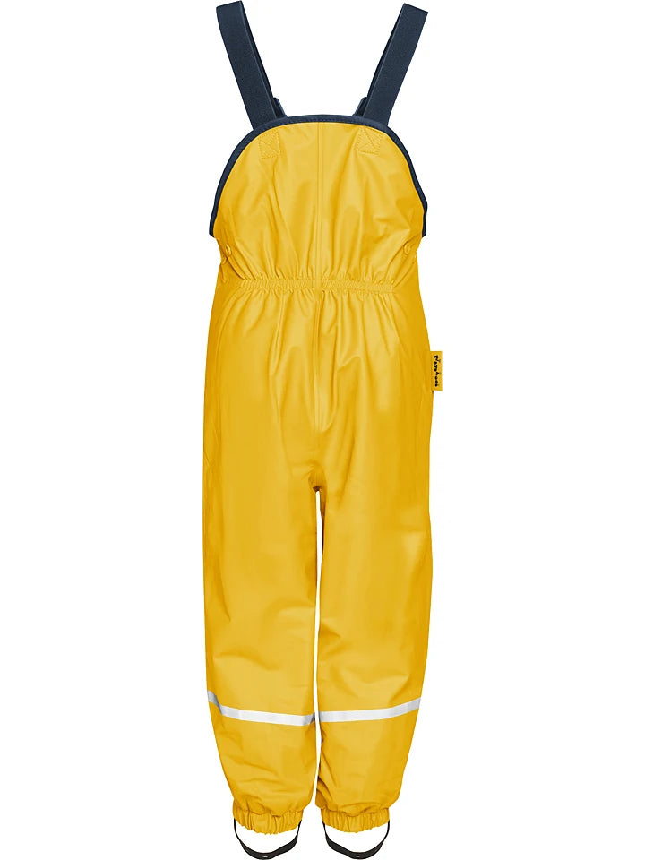 Gefütterte Regenhose mit Trägern in gelb von Playshoes