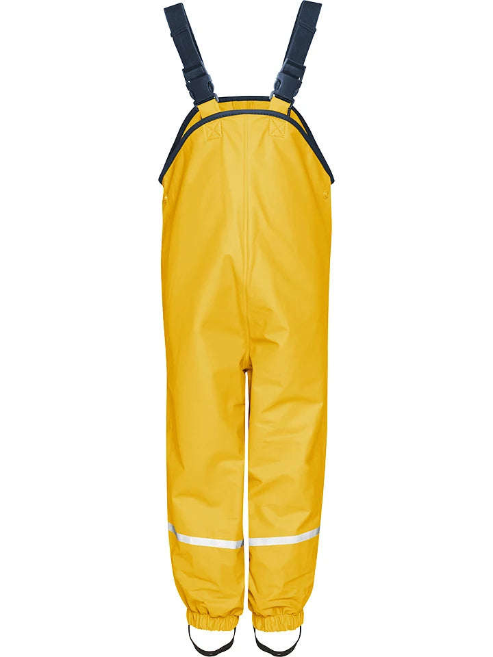 Gefütterte Regenhose mit Trägern in gelb von Playshoes