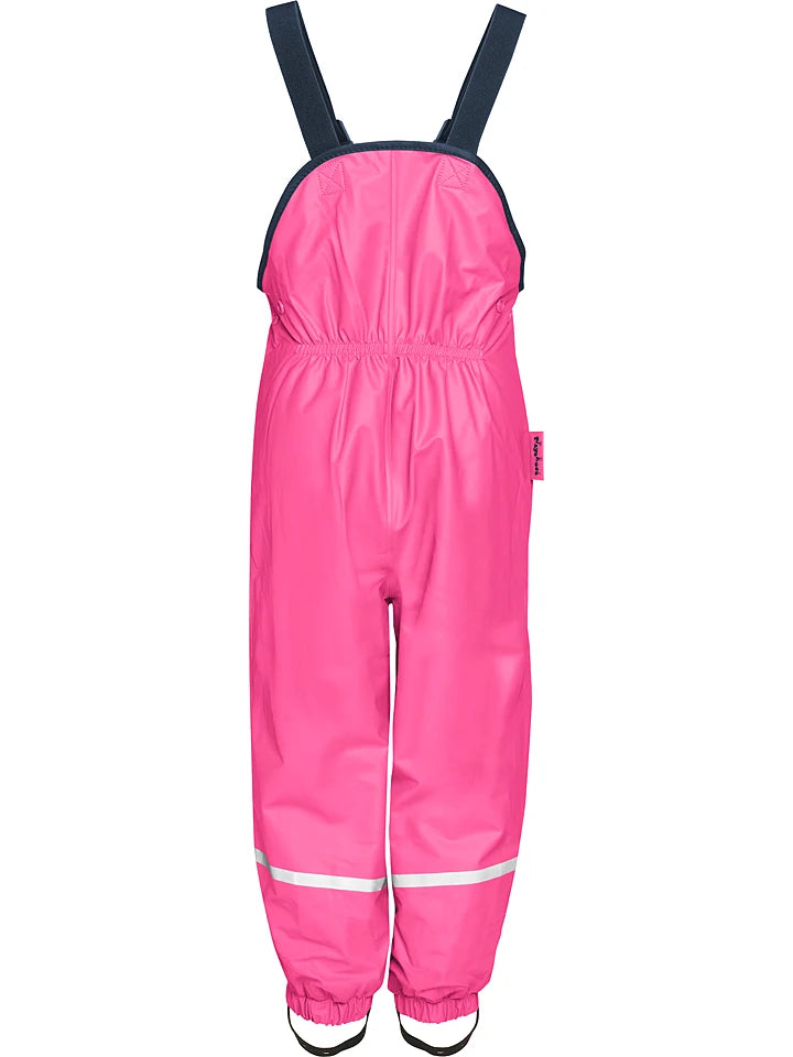 Gefütterte Regenhose mit Trägern in rosa von Playshoes