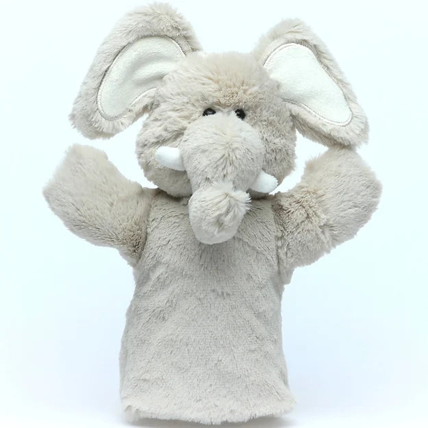 Super flauschig und weich ist der niedliche graue Elefant