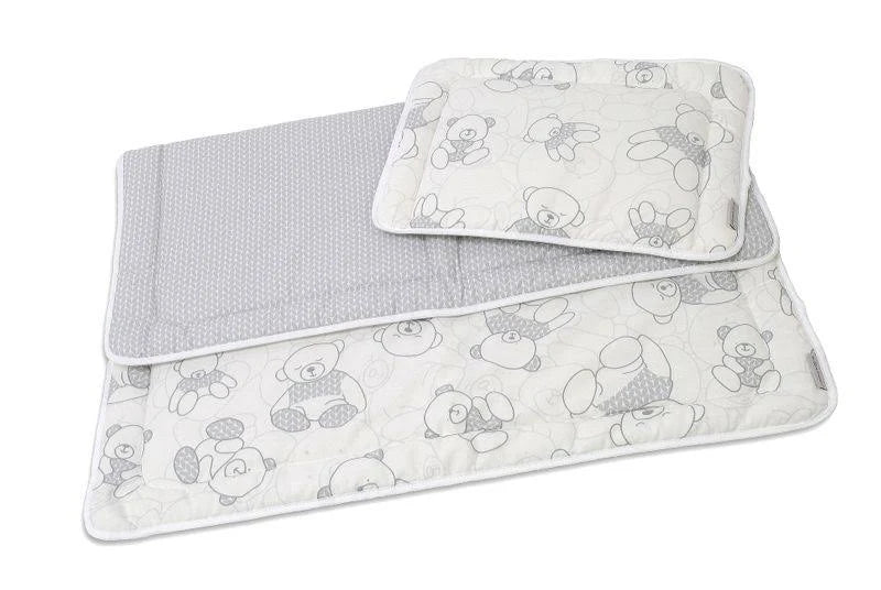 Hobea Baby-Bettset Bärchen/ grau