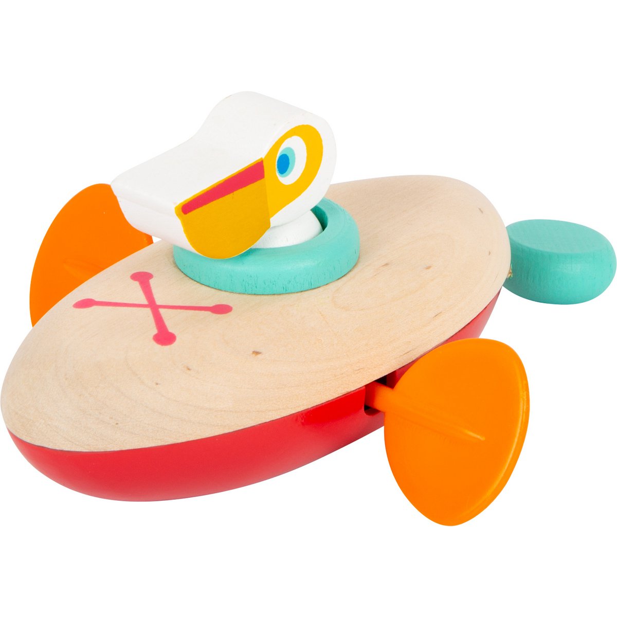 Wasserspielzeug Pelikan aus Holz