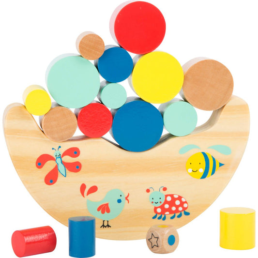 Buntes Balancierspiel aus Holz das alt und jung Spaß macht 