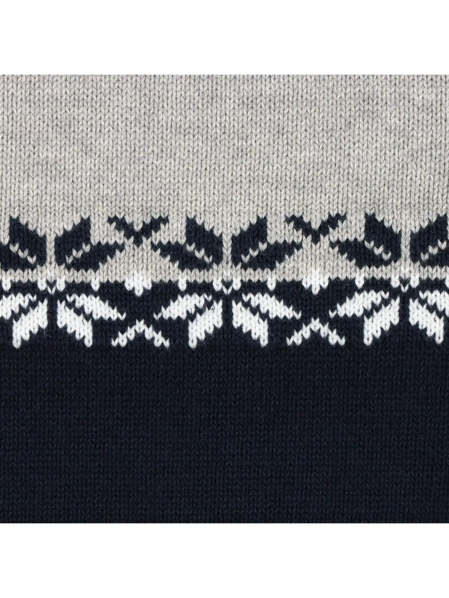 Schöner Winterpulli aus Baumwolle in blau, grau und weiß