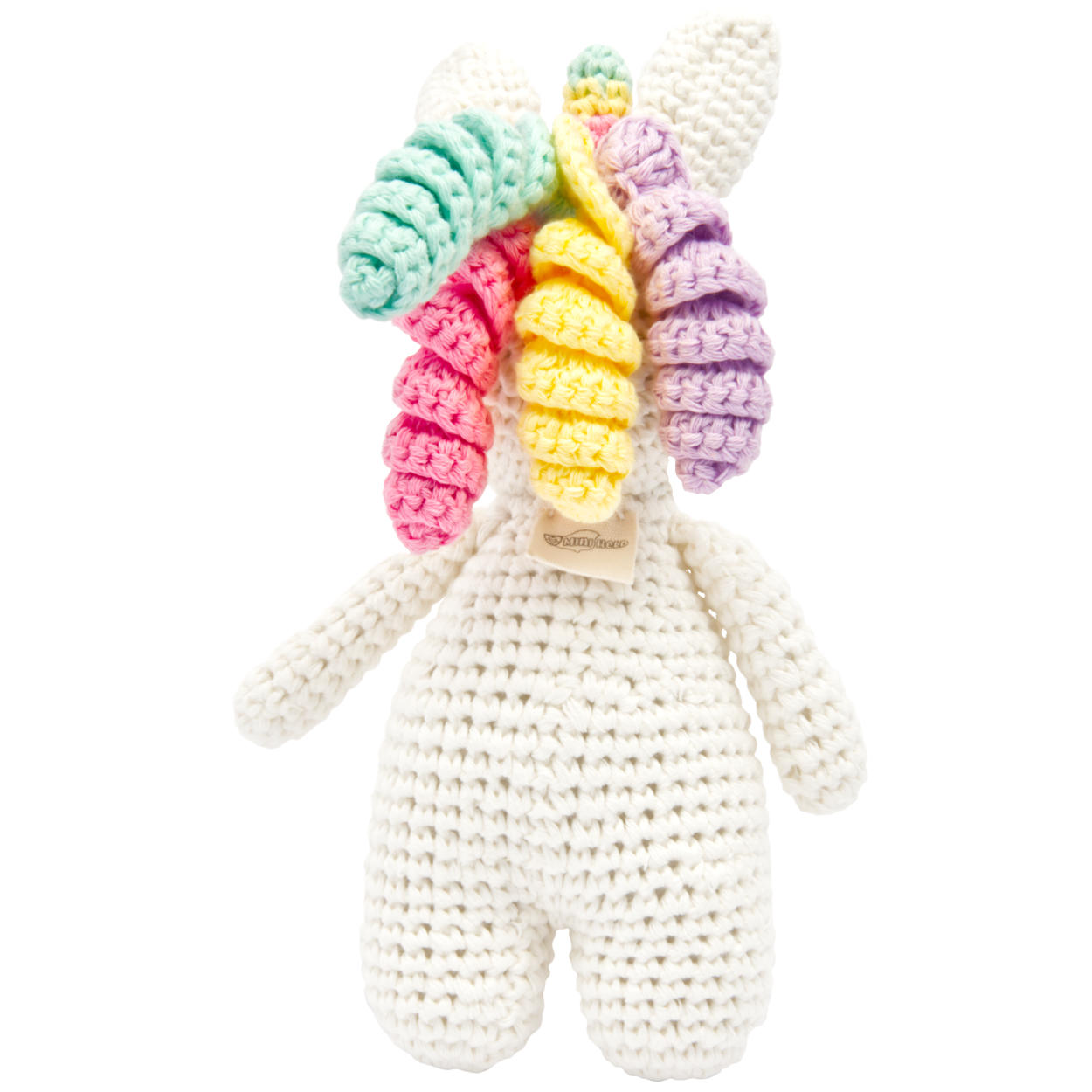 Süßes Einhorn mit bunten Locken, von Hand gehäkelt, perfektes Geschenk für kleine und grosse Mädchen 
