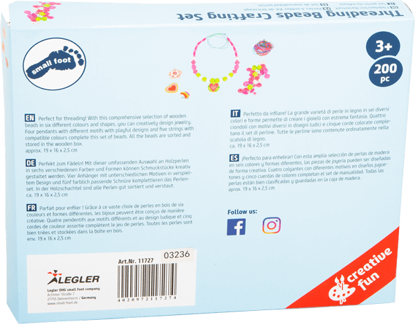 Bunte Fädelperlen in Box