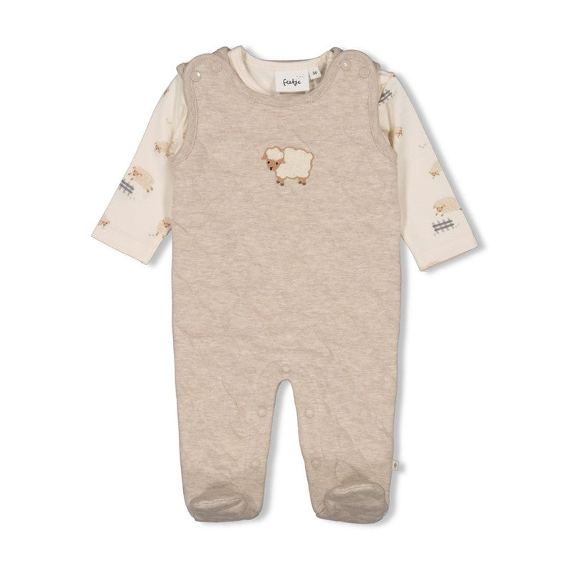 Niedliches 2 teiliges Strampler Set mit Schafen aus Bio-Baumwolle 