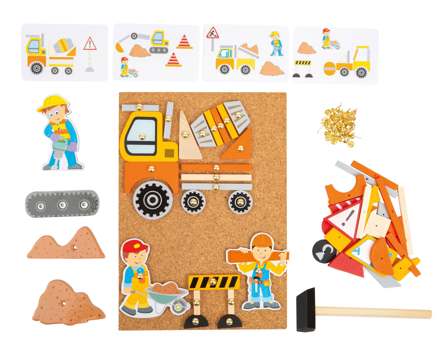 Kreatives Spielen leicht gemacht - mit diesem tollen Hämmerchenspiel Spiel wird die Baustelle lebendig! 
