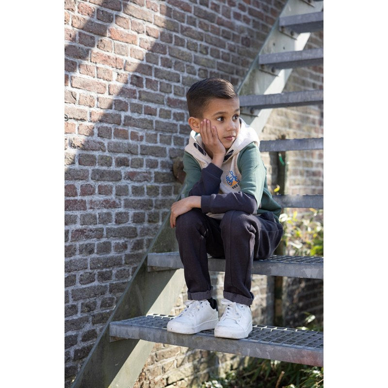 Cooler Hoody mit Kapuze in Sand Melange aus Bio-Baumwolle