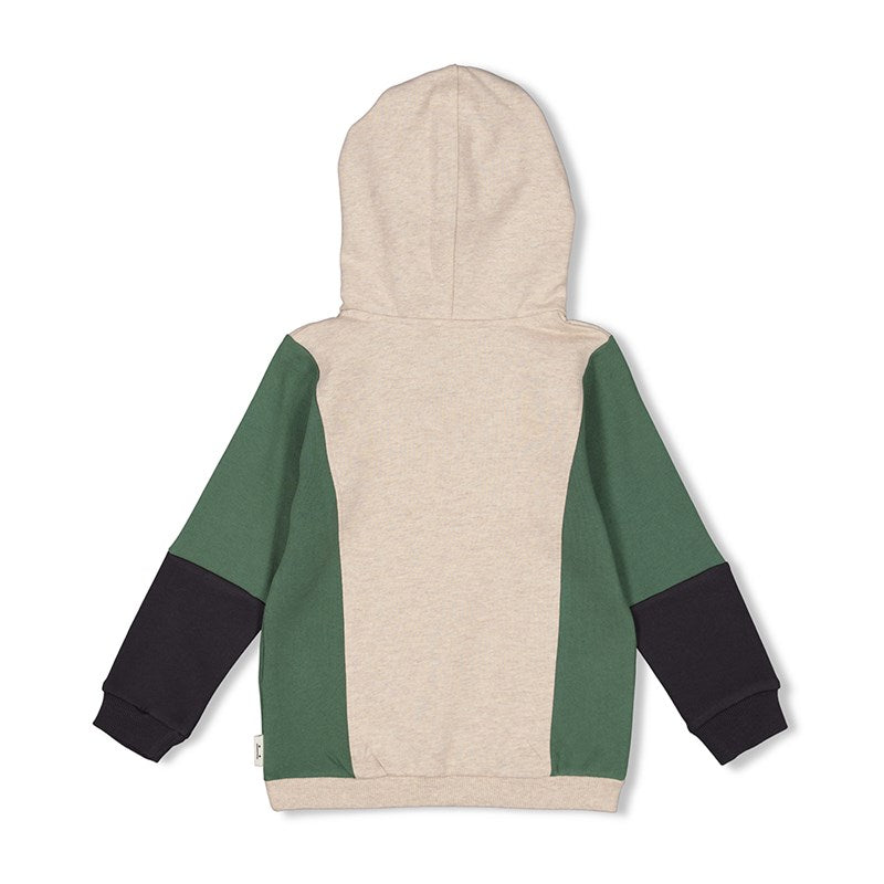 Cooler Hoody mit Kapuze in Sand Melange aus Bio-Baumwolle