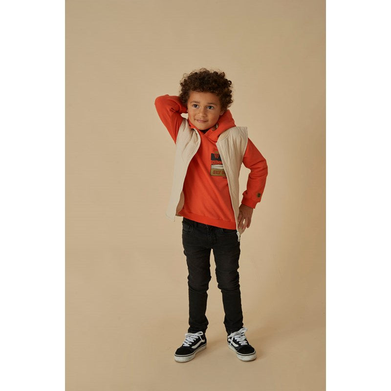 Cooler Hoody in Orange aus Bio Baumwolle 