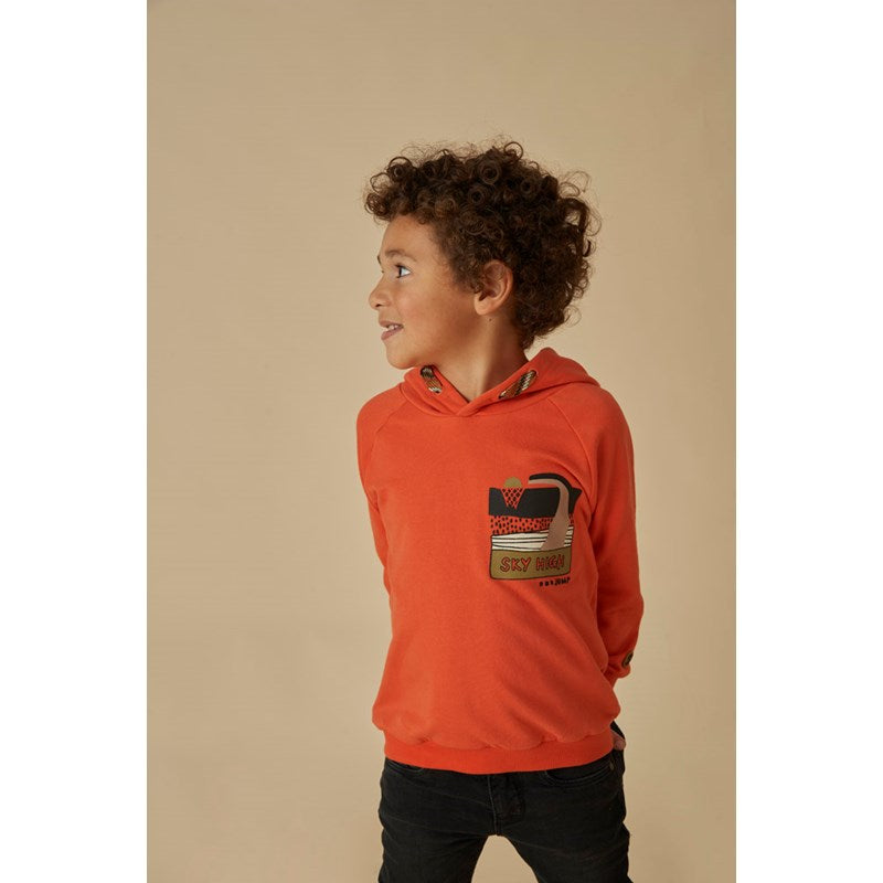 Cooler Hoody in Orange aus Bio Baumwolle 