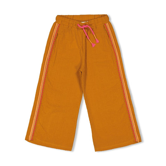 Schöne leichte Culotte Hose ind bronze / braun mot Kordelzug 
