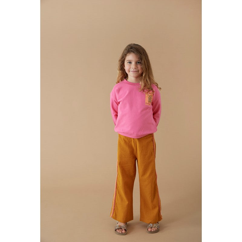 Schöne leichte Culotte Hose ind bronze / braun mot Kordelzug 