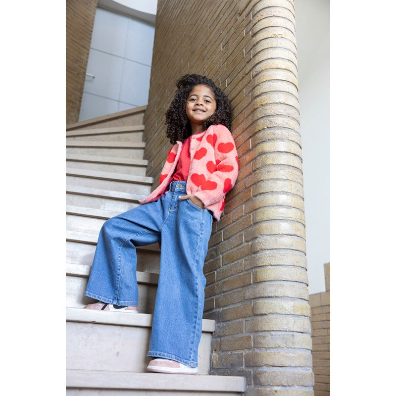 Tolle weit geschnittene Jeans in blau mit verstellbarem Gummibund innen