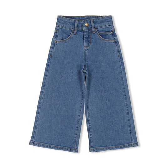 Tolle weit geschnittene Jeans in blau mit verstellbarem Gummibund innen