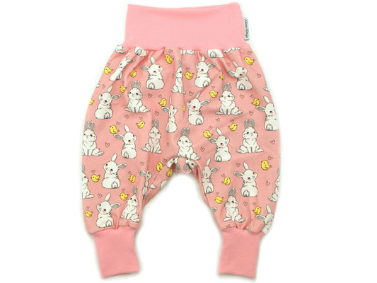 Kleine Könige - Baby Pumphose rosa Häschen