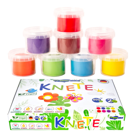 Vegane Knete in leuchtenden Farben perfekt für kreative Kinder! 