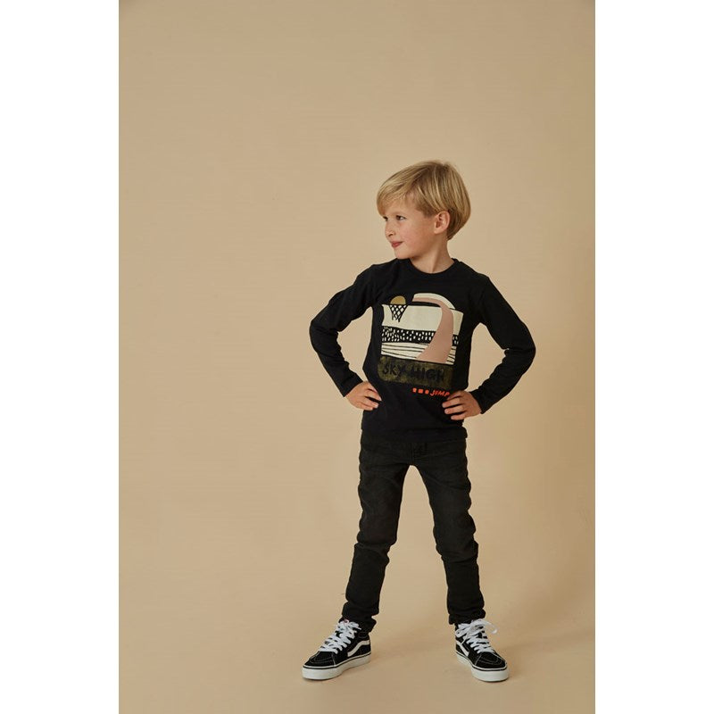 Cooles Longsleeve aus Bio Baumwolle in anthrazit