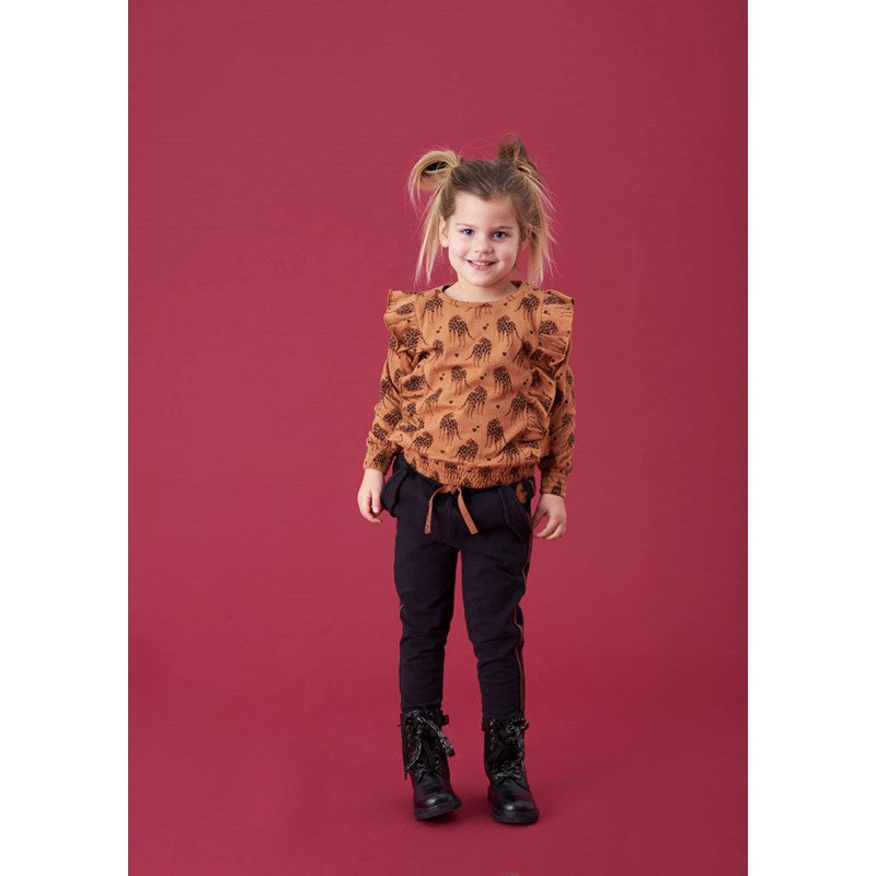 Jubel - Longsleeve Rüschen AOP - Color Me Panther