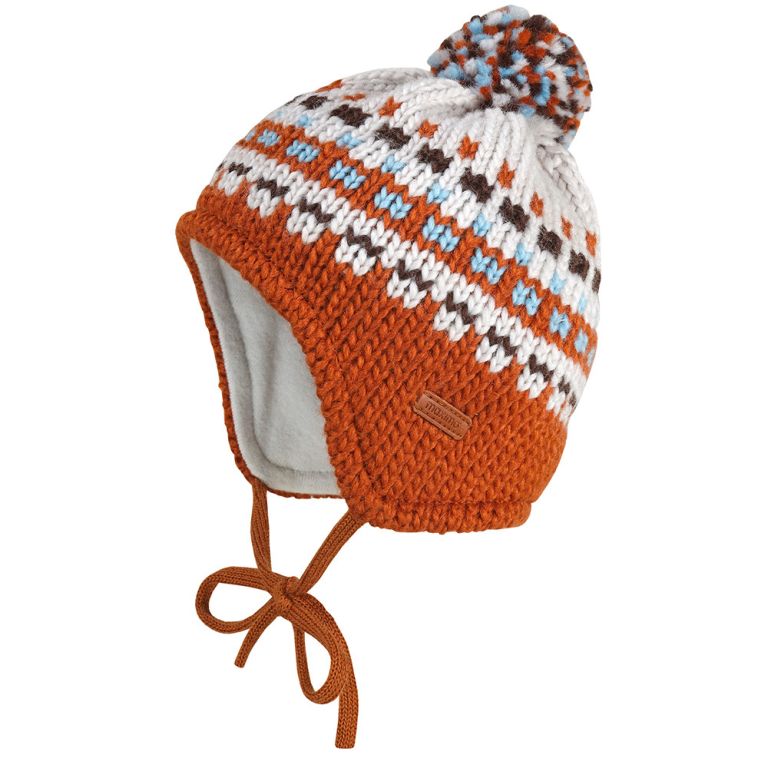 Schöne hochwertige Baby Winter-Mütze mit Baumwollfutter und Pompon