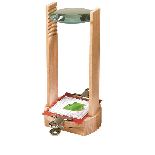 Mikroskop aus Holz mit Glaslinse zum Entdecken von kleinen Schätzen für  Kinder